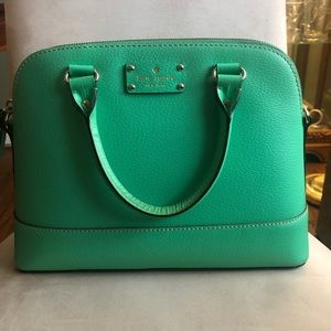 Coral green Kate Spade bag.